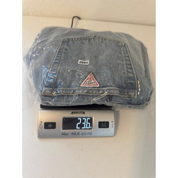 Vintage Guess Jeans Womens 31 Light Wash High Rise Tapered Leg Hong Kong Retro - Picture 11 of 11